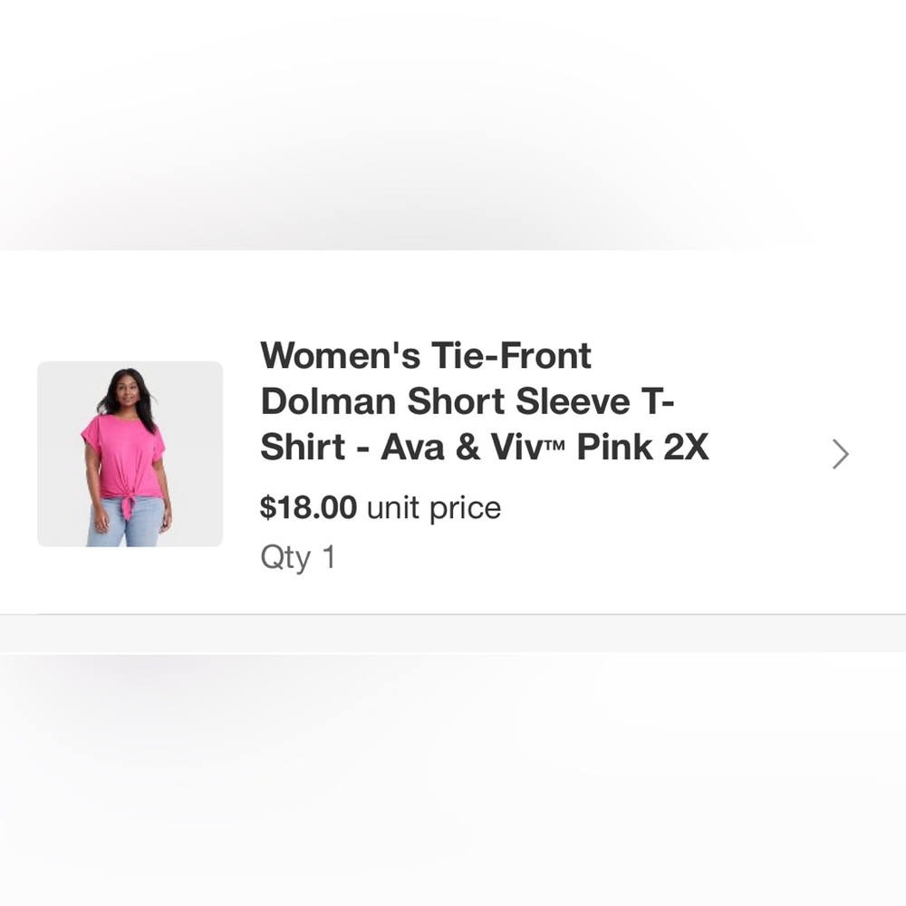 Tie front dolman shirt Ava and viv color pink